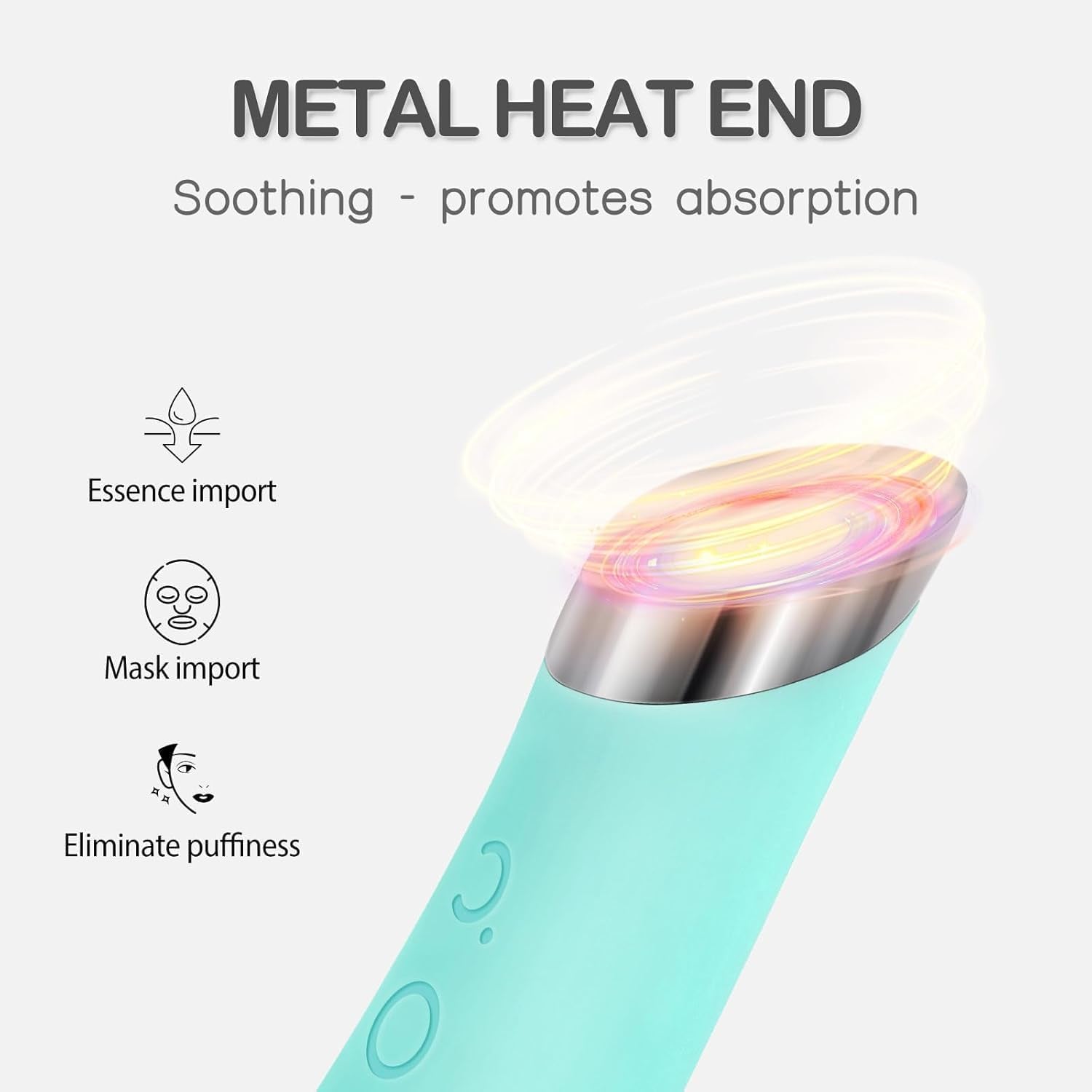 Silicone Face Scrubber, Rechargeable Facial Cleansing Brush with Heat Massage End, Vibrating Exfoliator Scrubber for Deep Cleaning, Waterproof Face Brush for Women and Men (Greenau)