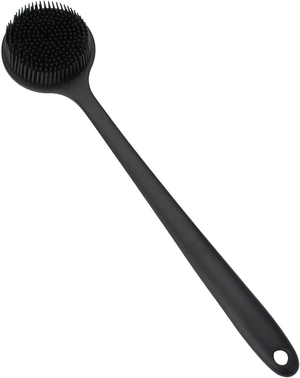Silicone Back Scrubber for Shower 15In Long Handle Body Brush 2-Sided Exfoliating & Massage Brush Creates Rich Foam Long Handle Back Scrubber for Men and Women