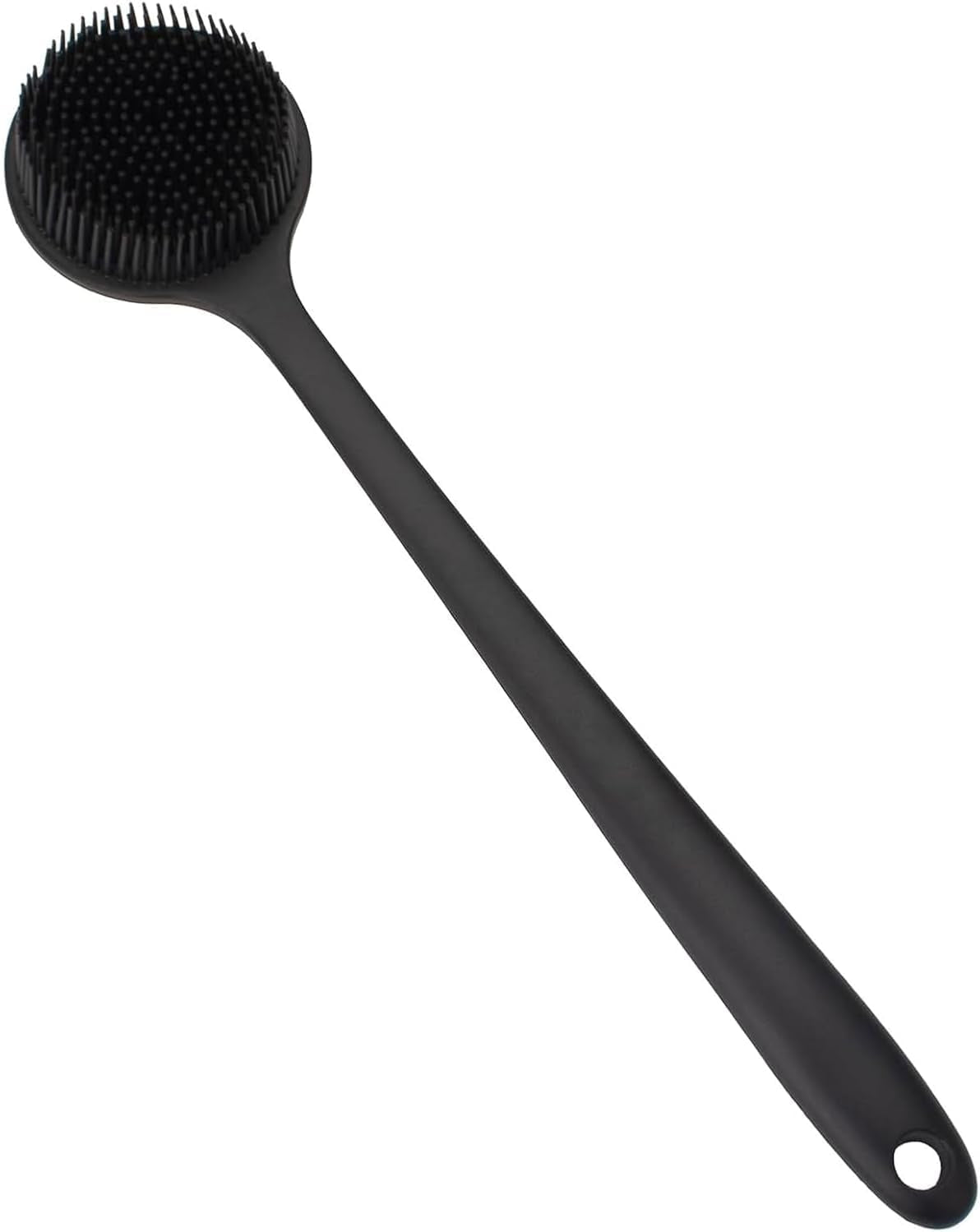 Silicone Back Scrubber for Shower 15In Long Handle Body Brush 2-Sided Exfoliating & Massage Brush Creates Rich Foam Long Handle Back Scrubber for Men and Women